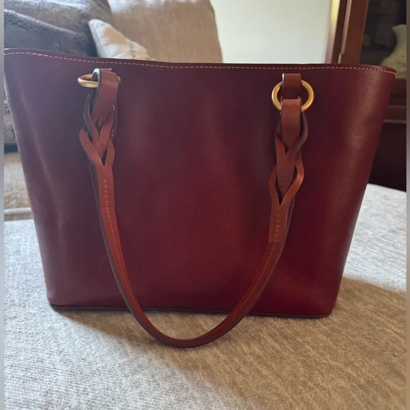 Dooney & Bourke Florentine Leather Bordeaux Gretchen Tote - Picture 2 of 9